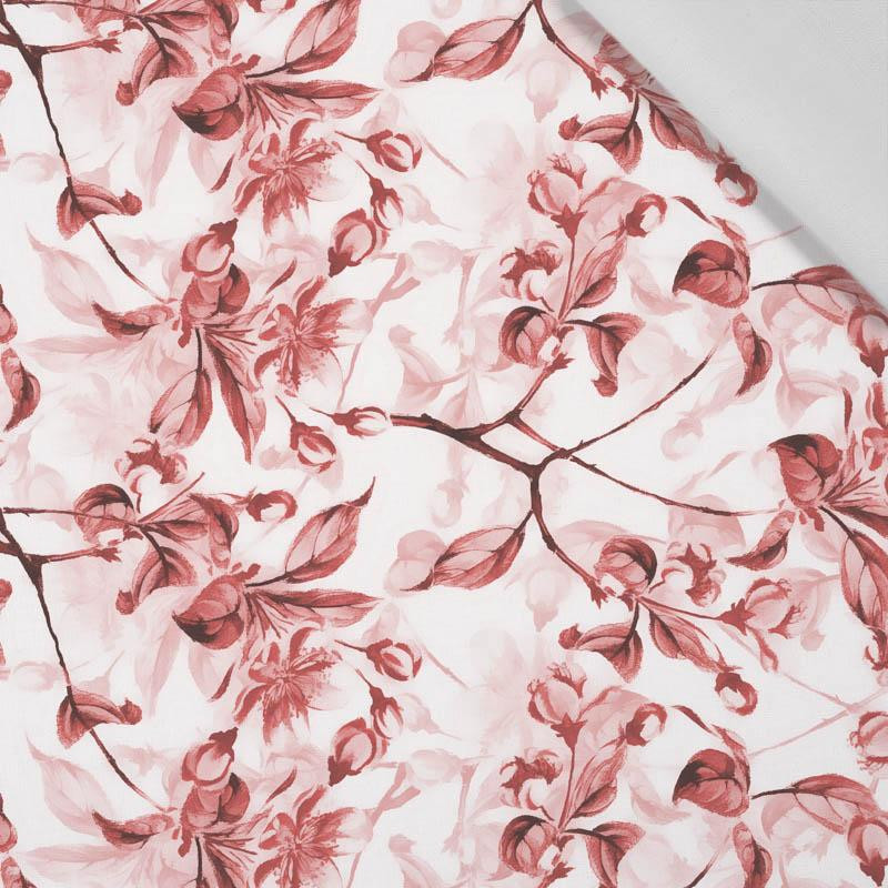 APPLE BLOSSOM pat. 1 (red) - Cotton woven fabric