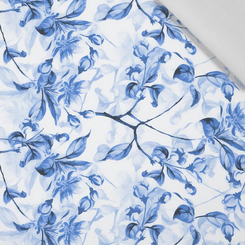 APPLE BLOSSOM pat. 1 (classic blue) - Cotton woven fabric