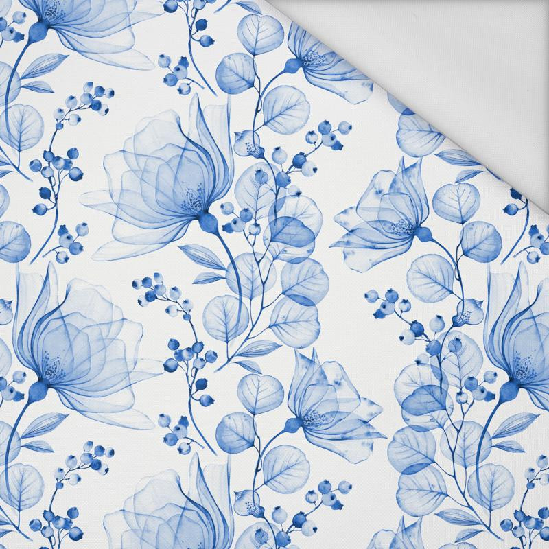 FLOWERS pat. 4 (classic blue) - Waterproof woven fabric