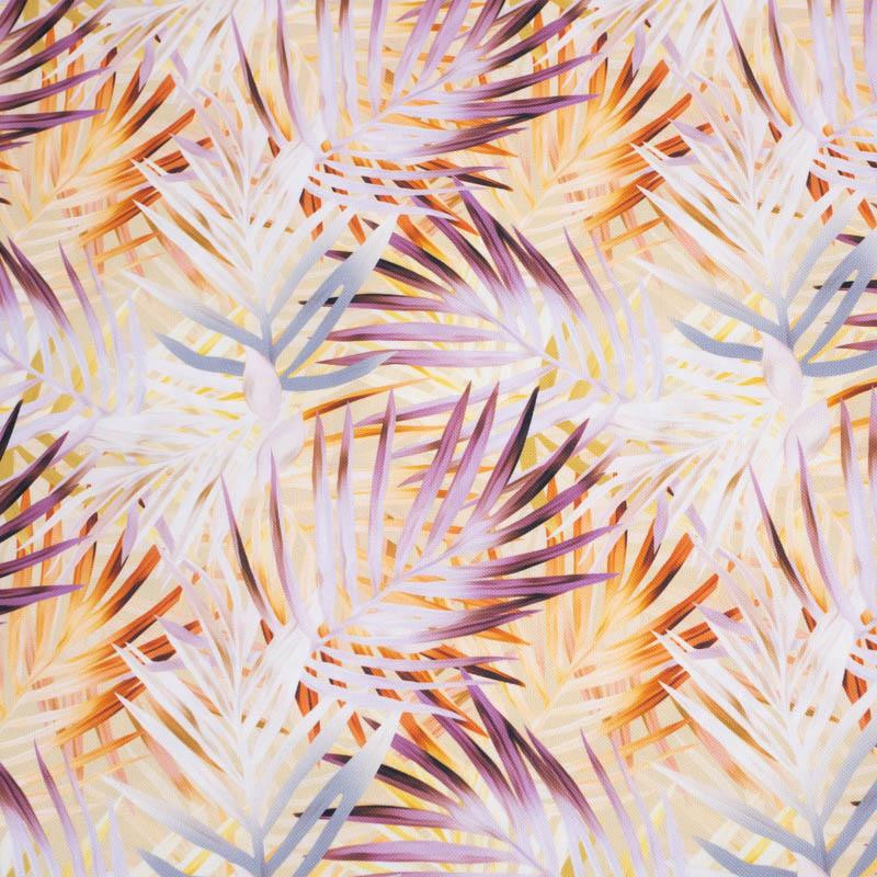 PALM LEAVES pat. 2 (gold) - Waterproof woven fabric