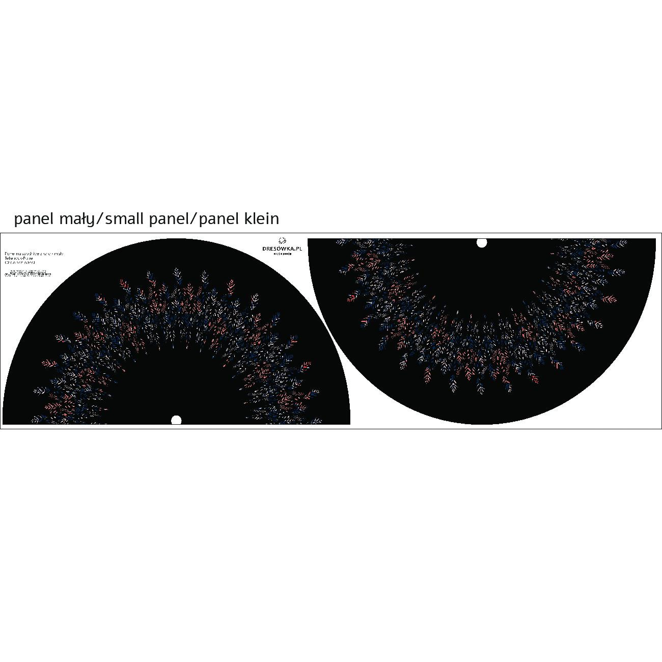 LEAVES PAT. 3 / BLACK - circle skirt panel