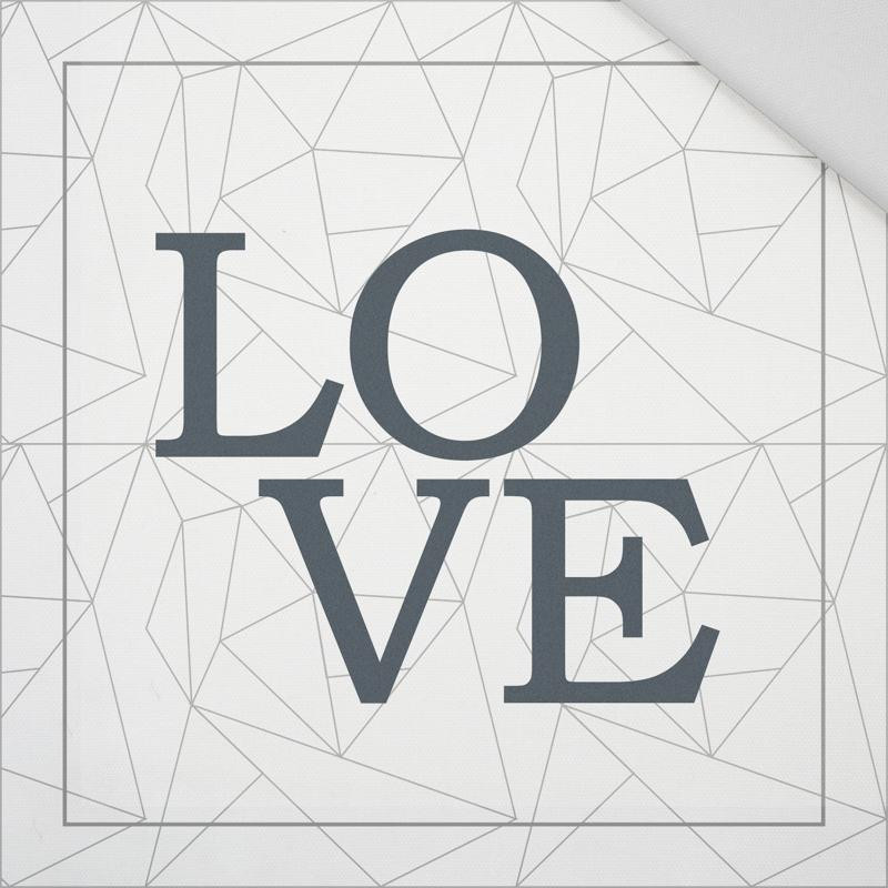 CUSHION PANEL - LOVE / white ice - HOME DECOR PREMIUM 