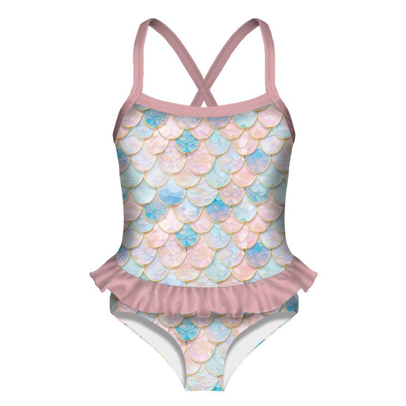 Girl's swimsuit - FISH SCALES wz. 2 - sewing set