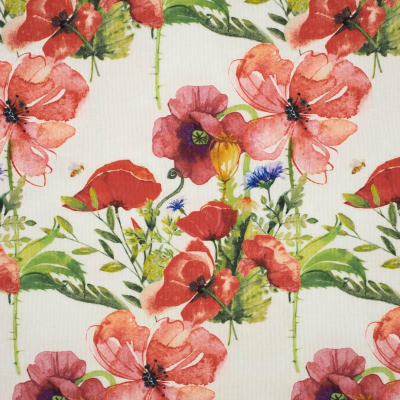 POPPIES PAT. 2 (IN THE MEADOW) - single jersey with elastane 