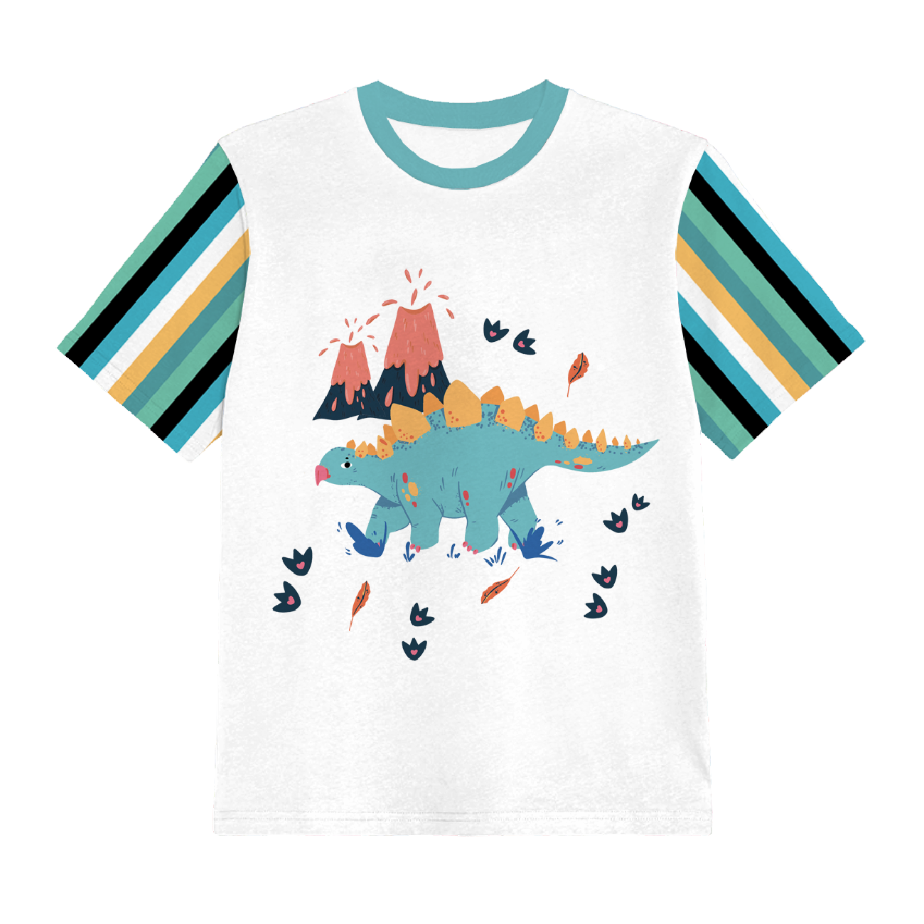 2-PACK - KID’S T-SHIRT - PAINTED DINOSAURS - sewing set