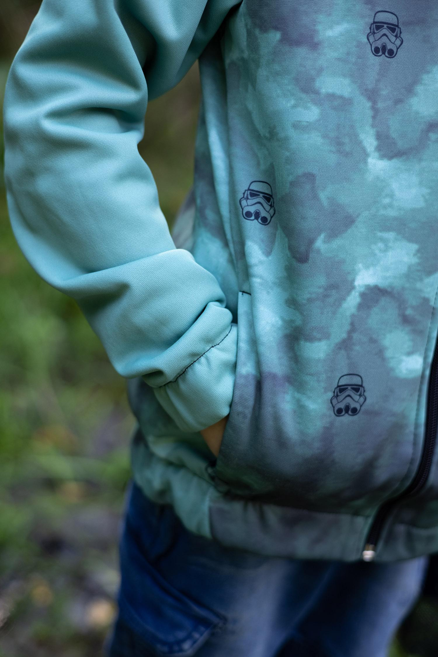 "MAX" CHILDREN'S TRAINING JACKET - STORMTROOPERS (minimal) / CAMOUFLAGE pat. 2 (olive) - knit with short nap