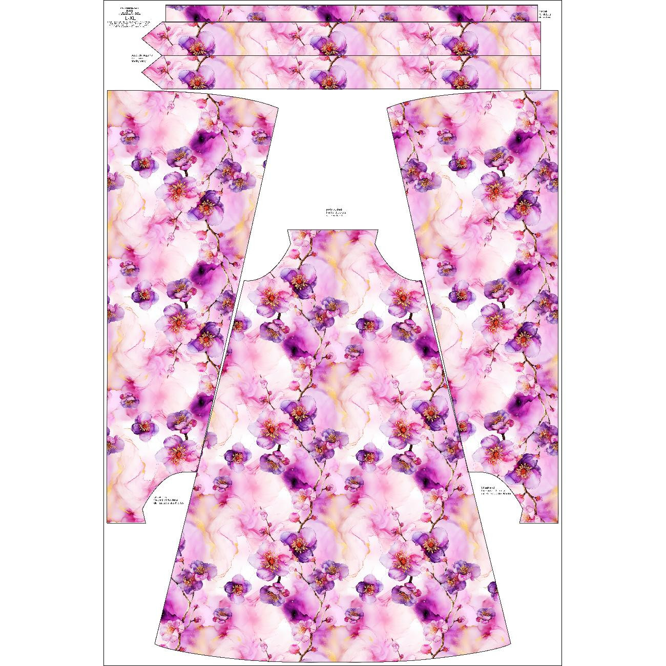 DRESS "DALIA" MAXI - ALCOHOL PASTEL WZ.7 - sewing set
