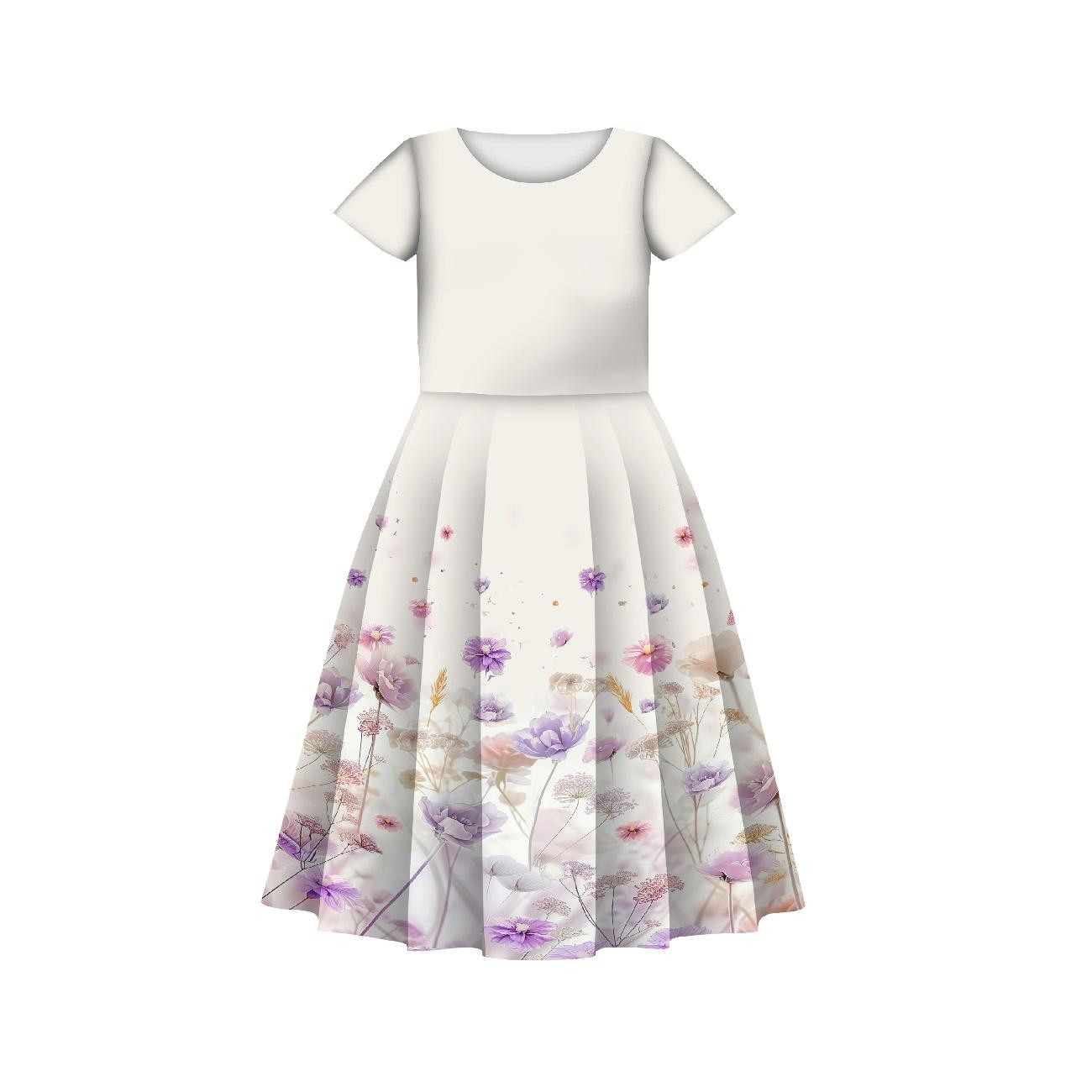 KID'S DRESS "MIA" -  FLOWERS wz.10 - sewing set