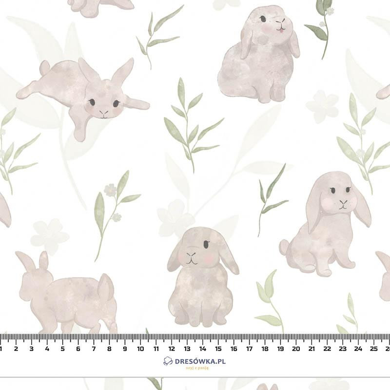 BEIGE BUNNIES (PASTEL BUNNIES) - Cotton muslin