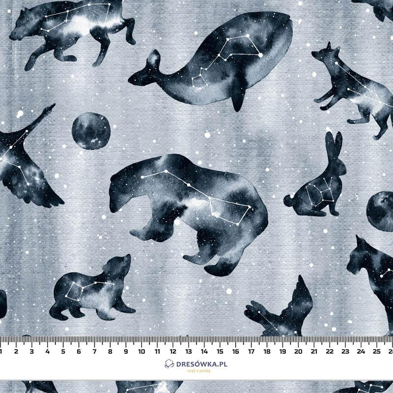 ANIMALS MIX (GALACTIC ANIMALS) / grey - Waterproof woven fabric