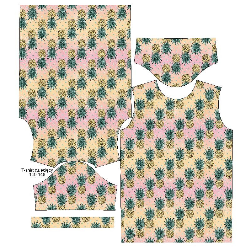 KID’S T-SHIRT- TROPICAL PINEAPPLES - single jersey