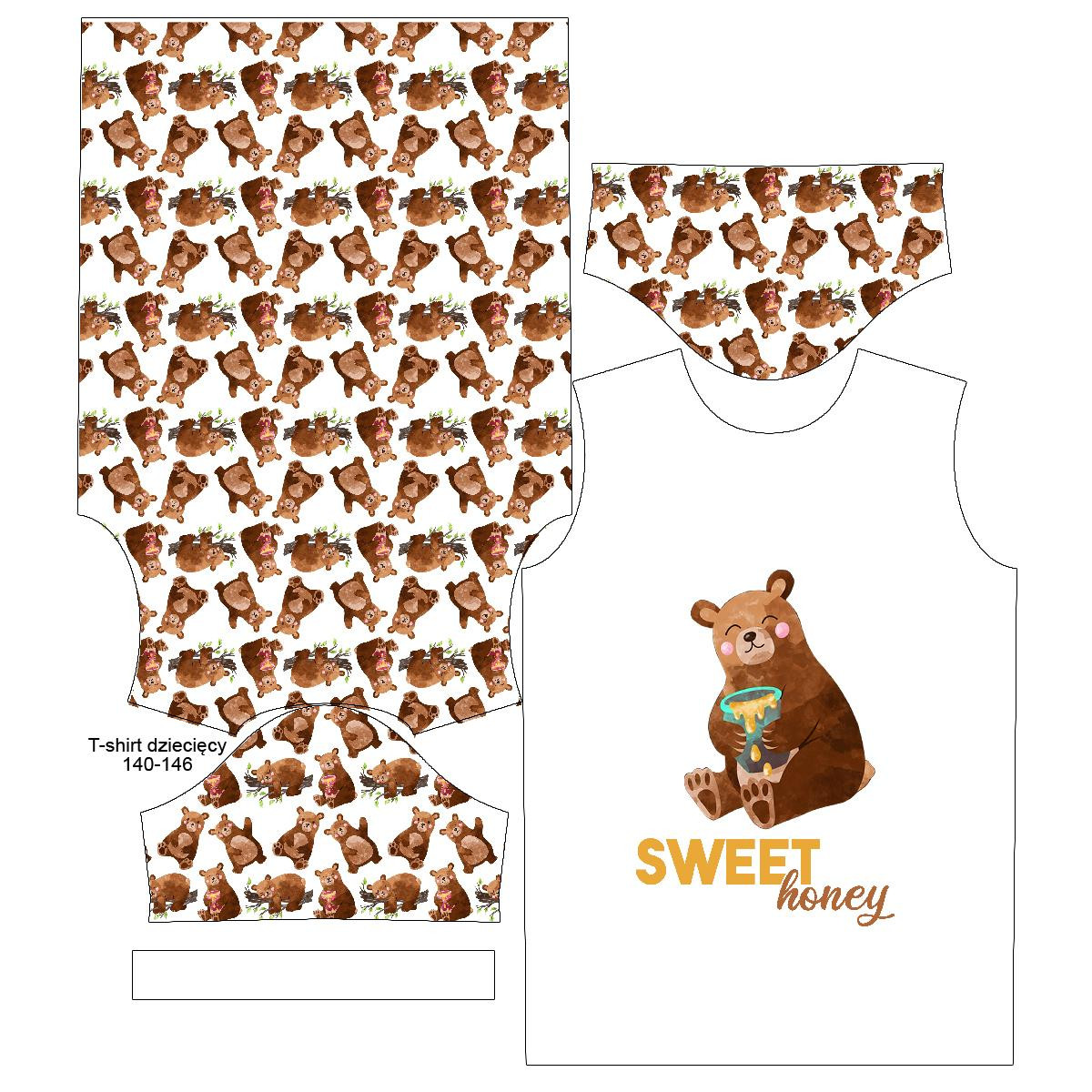 KID’S T-SHIRT - BEARS MIX (BEARS AND BUTTERFLIES) - single jersey