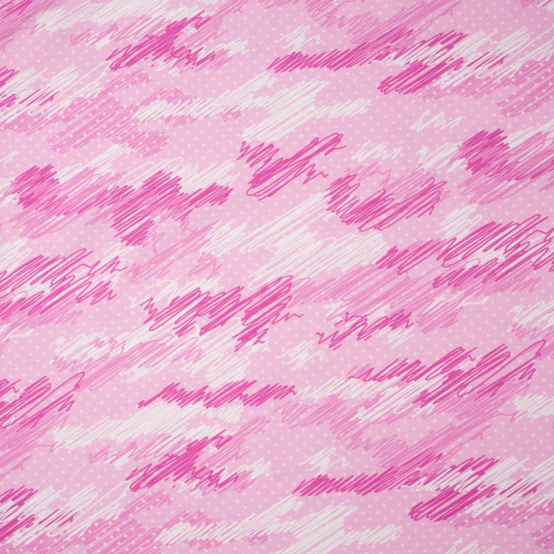 CAMOUFLAGE - scribble / fuchsia - looped knit fabric