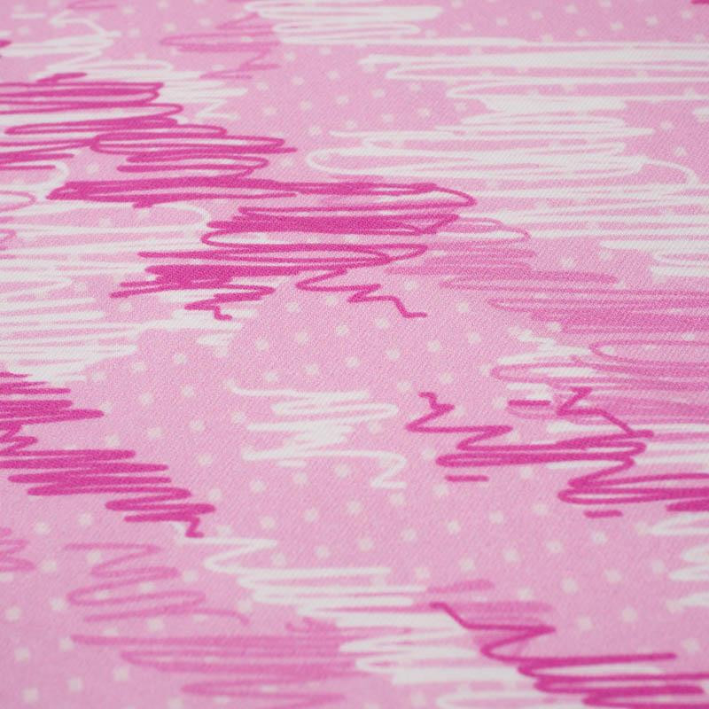 CAMOUFLAGE - scribble / fuchsia - looped knit fabric