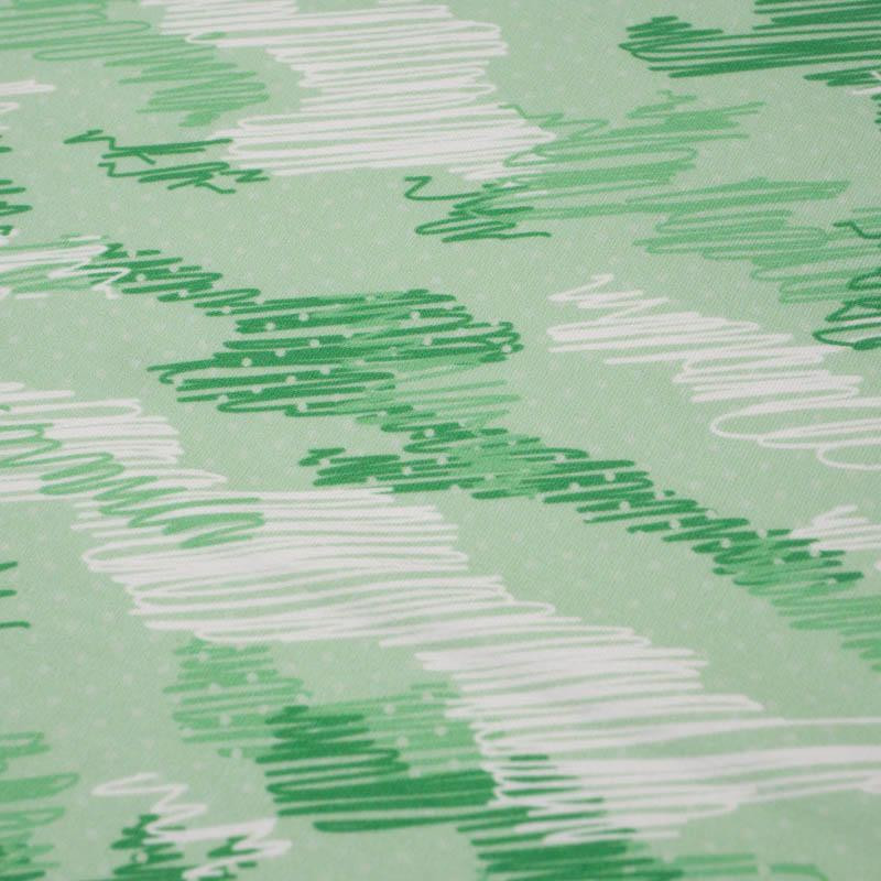 CAMOUFLAGE - scribble / green - looped knit fabric