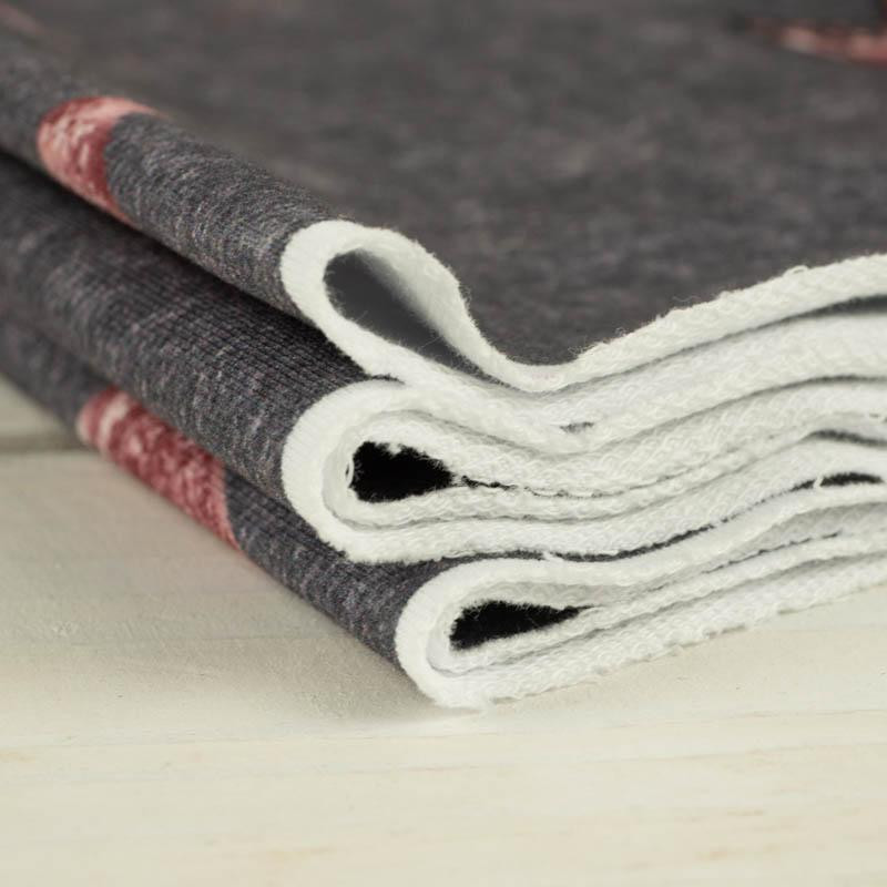 BUTTERFLIES (GLITTER BUTTERFLIES) / ACID WASH GREY - looped knit fabric