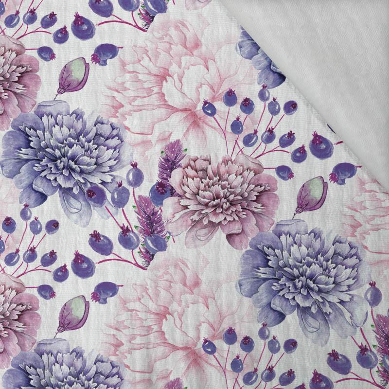 PURPLE PEONIES (IN THE MEADOW) - Cotton muslin