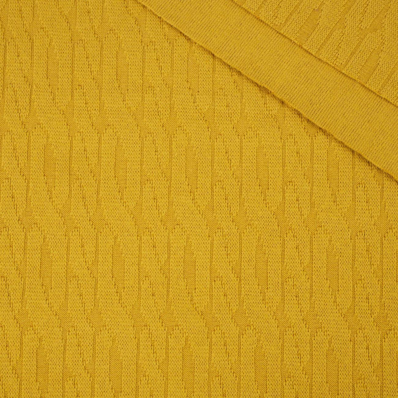 Mustard - Sweater knit fabric 420g - Braid