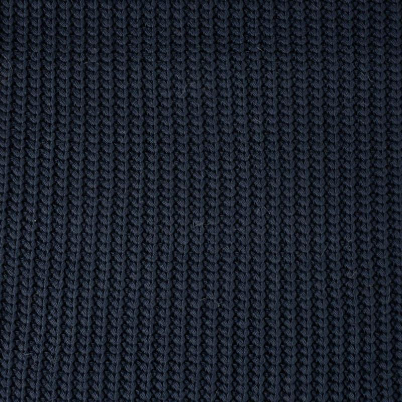 NAVY - Cotton sweater knit fabric