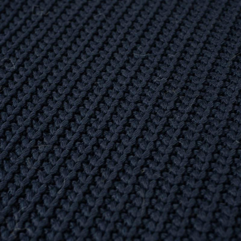 NAVY - Cotton sweater knit fabric