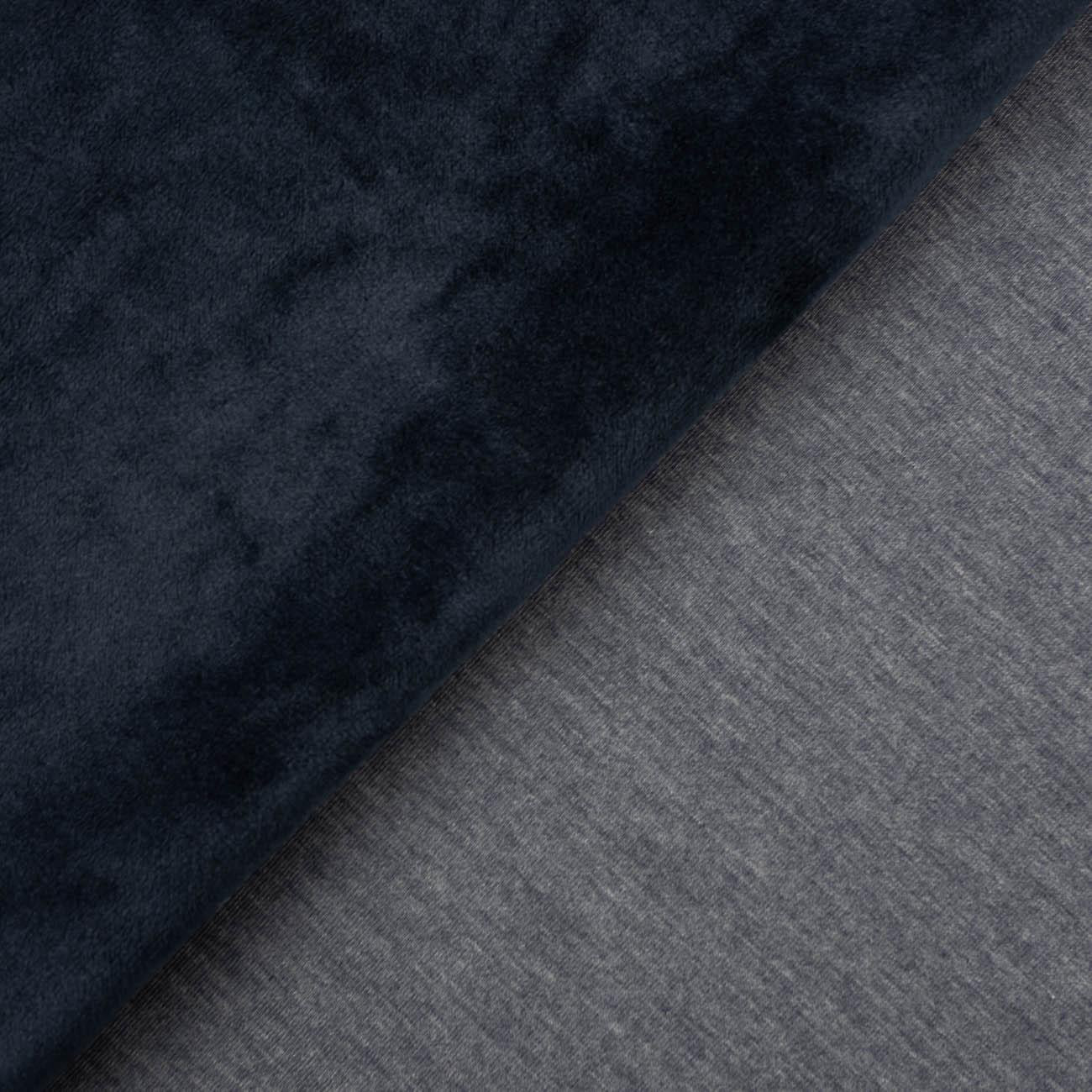 NAVY - double-sided velvet with knit