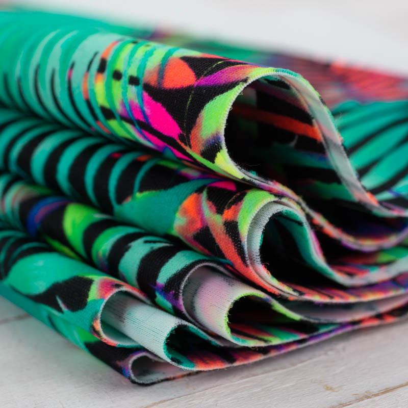 NEON FERN / GREEN - Knit fabric for sportswear and swimwear