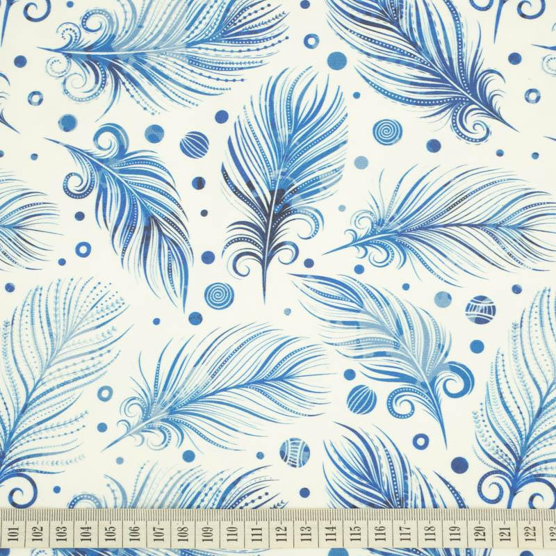 BLUE FEATHERS (CLASSIC BLUE) - Cotton drill