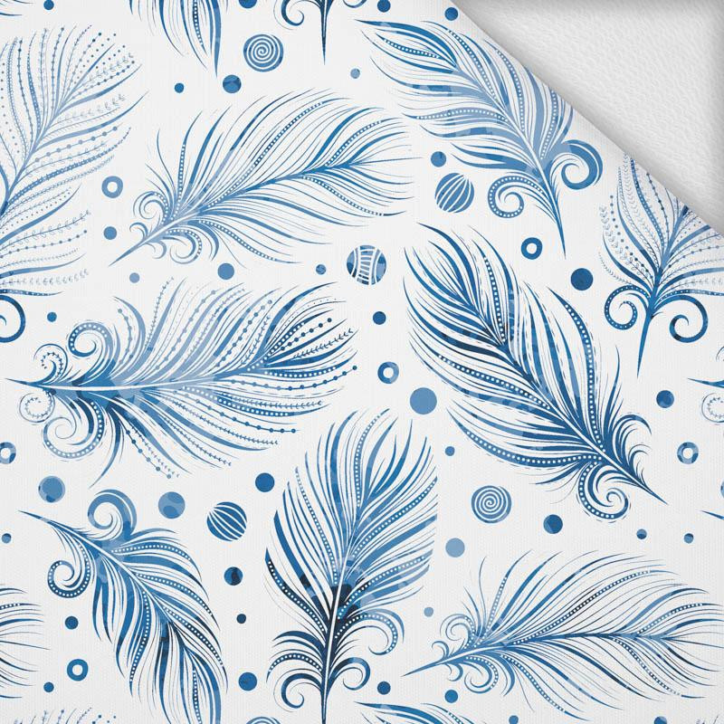 BLUE FEATHERS (CLASSIC BLUE) - looped knit fabric