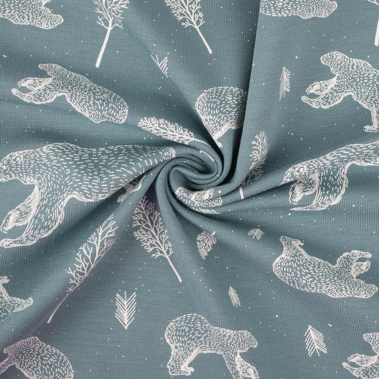 BEARS (CONTOUR) / blue-grey - single jersey