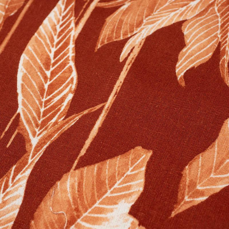 FALLING LEAVES / red - viscose + linen
