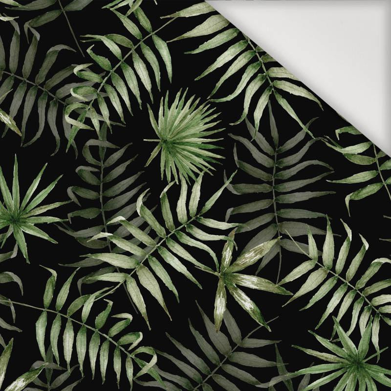 TROPICAL LEAVES pat. 3 / black (JUNGLE) - Nylon fabric PUMI