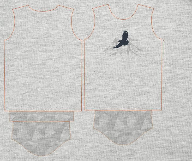 KID’S T-SHIRT- EAGLE (ADVENTURE)/ melange light grey- single jersey