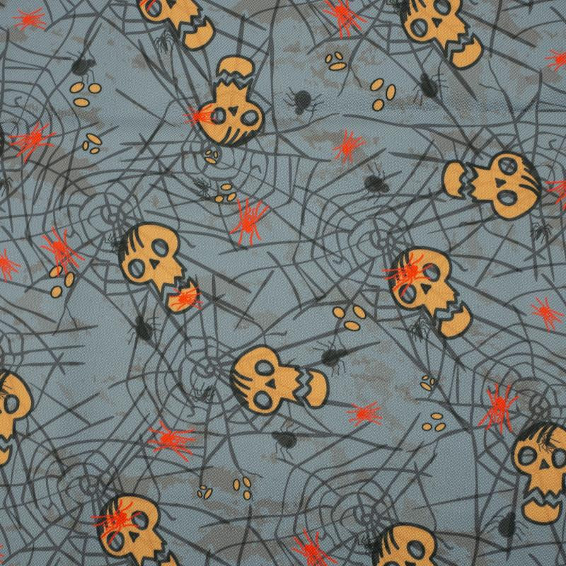 HALLOWEEN WEB SKULL - Waterproof woven fabric