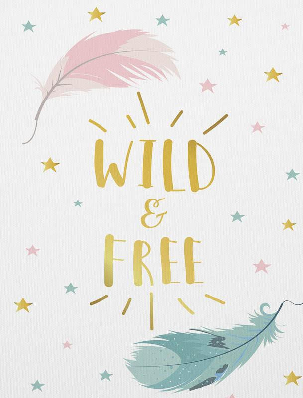 PASTEL FEATHERS (WILD & FREE) - SINGLE JERSEY PANEL 