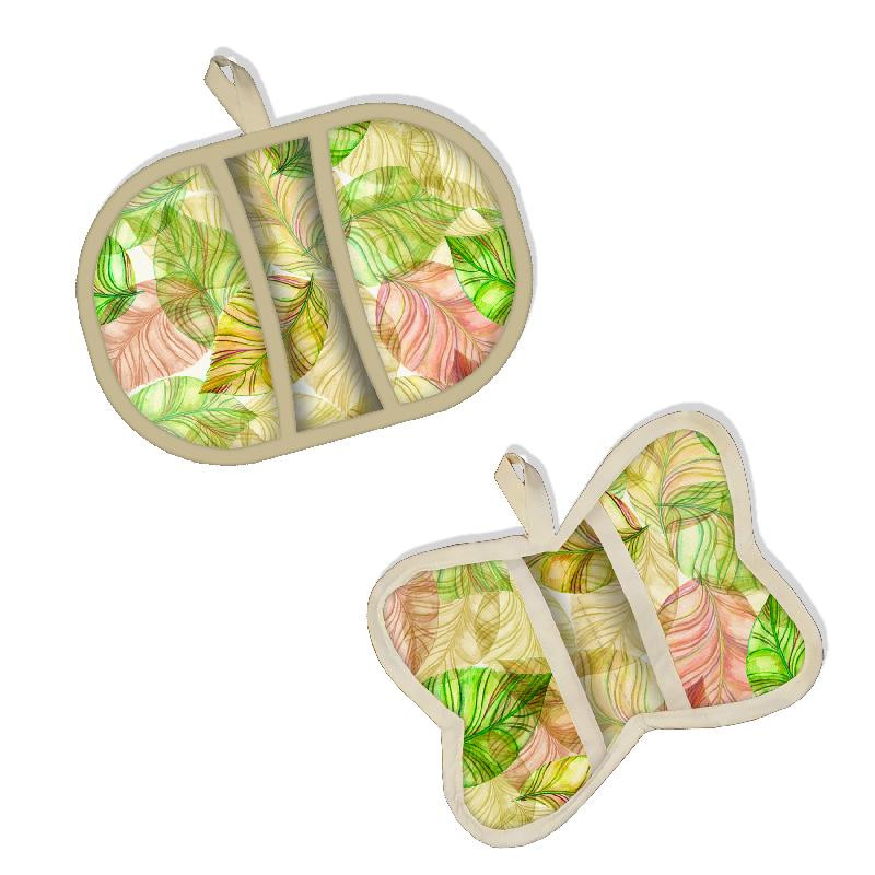 POT HOLDERS- LINDEN LEAVES