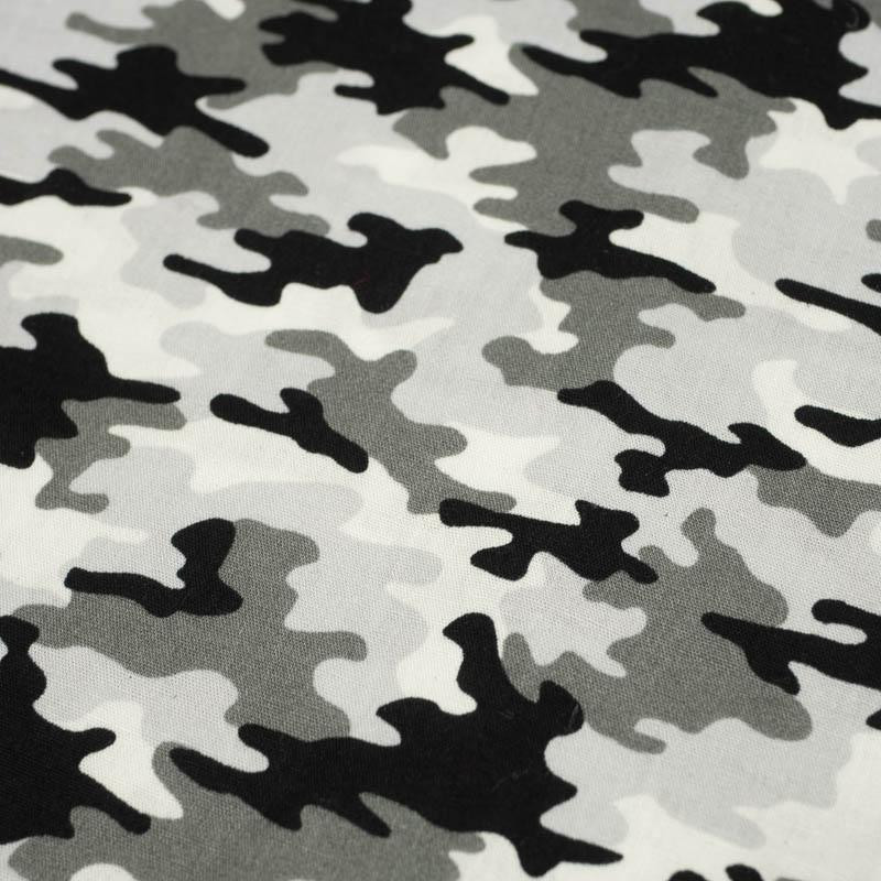 MINI CAMOUFLAGE / grey - POPLIN 100% cotton 