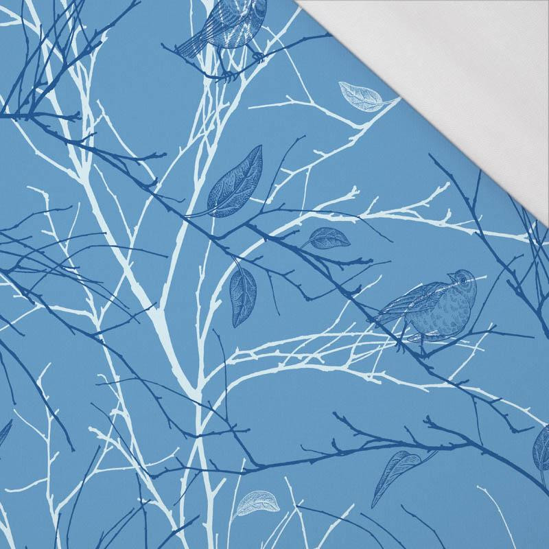 BIRDS (CLASSIC BLUE) - single jersey with elastane 