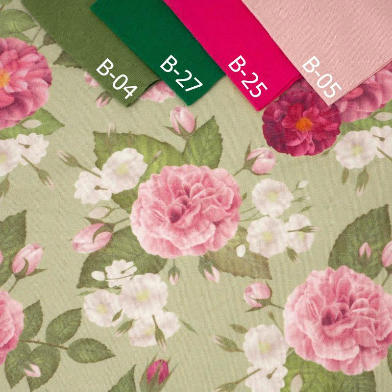 ROSE GARDEN / beige - single jersey with elastane 