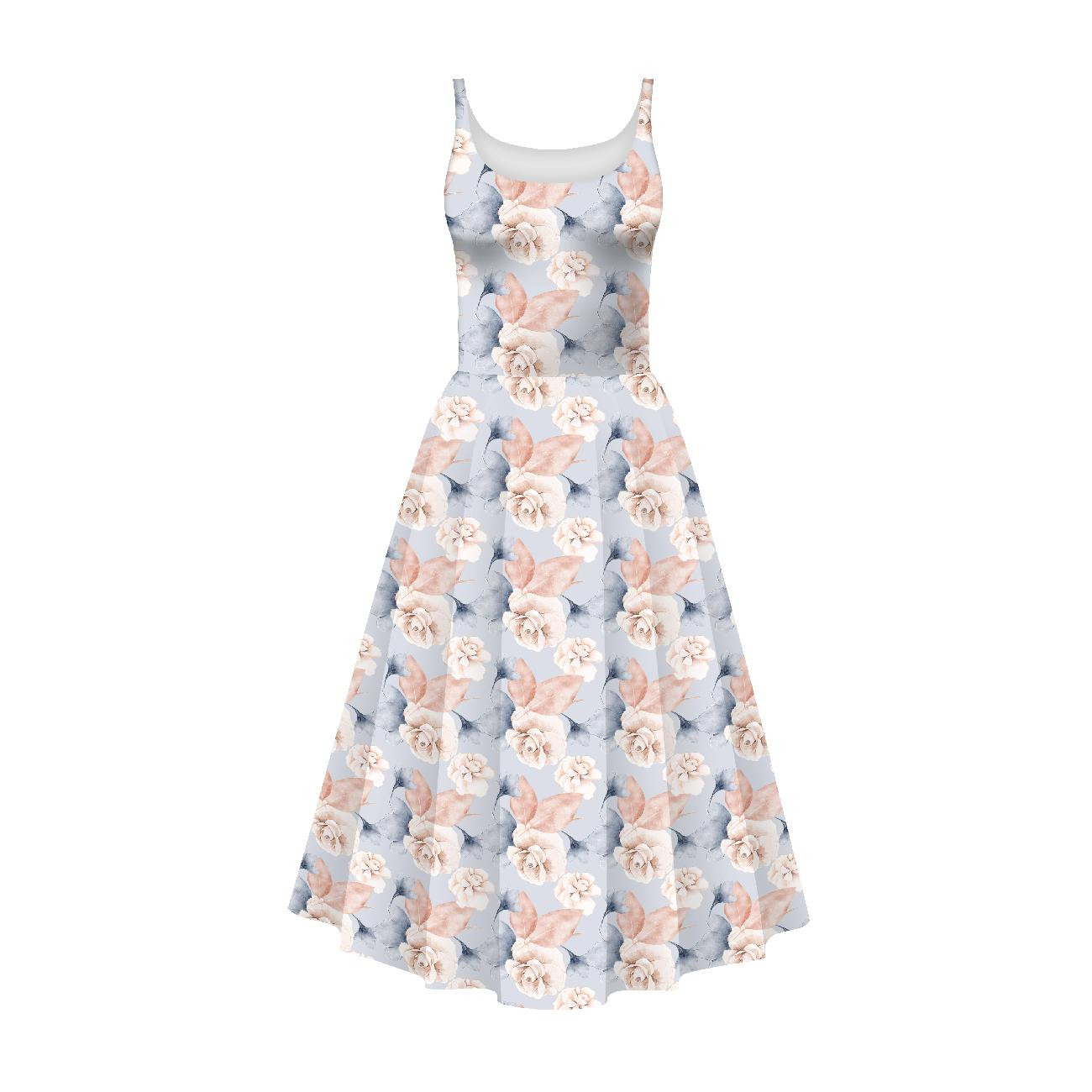 DRESS "ISABELLE" - RETRO FLOWERS pat. 4 - sewing set