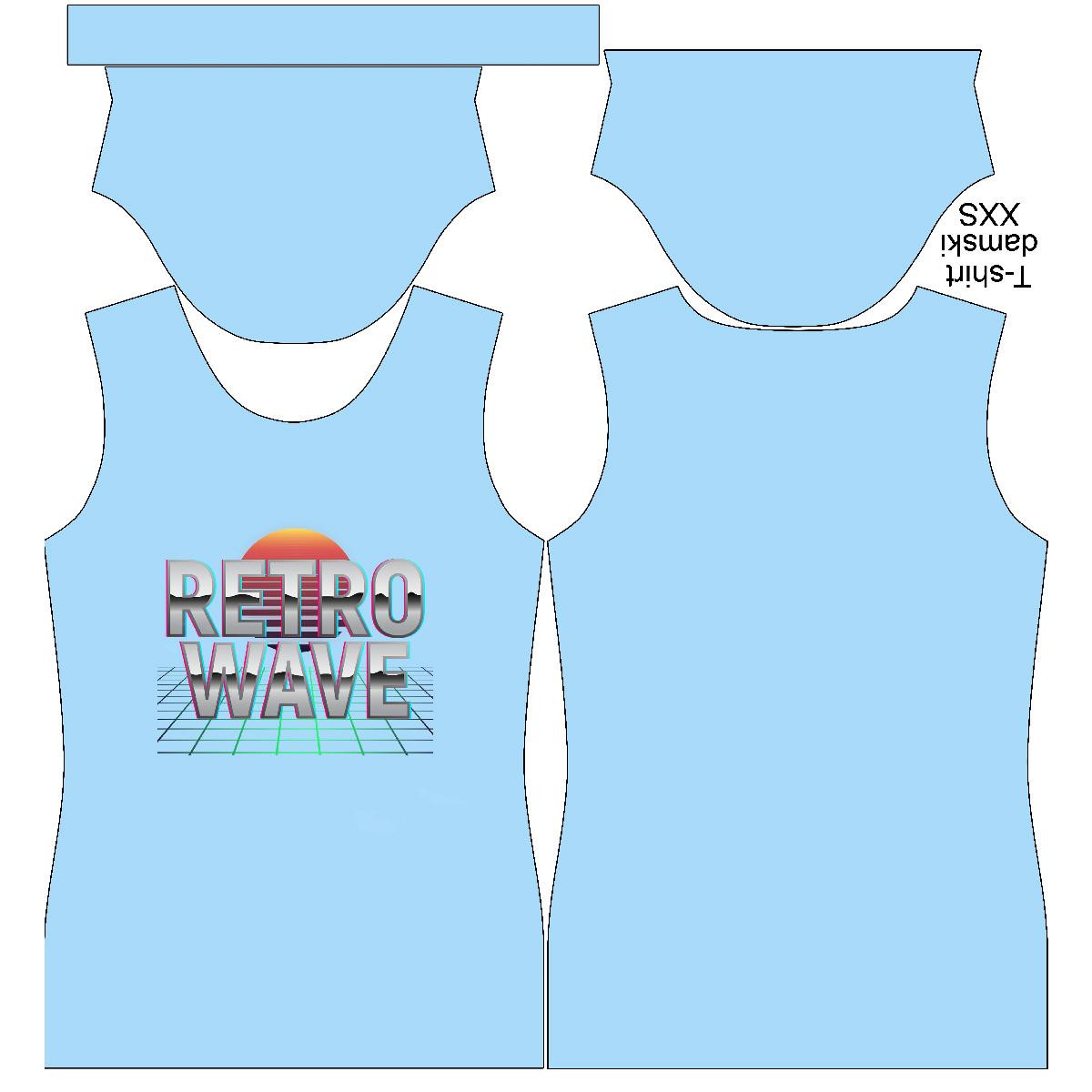 WOMEN’S T-SHIRT - RETRO WAVE / light blue - single jersey