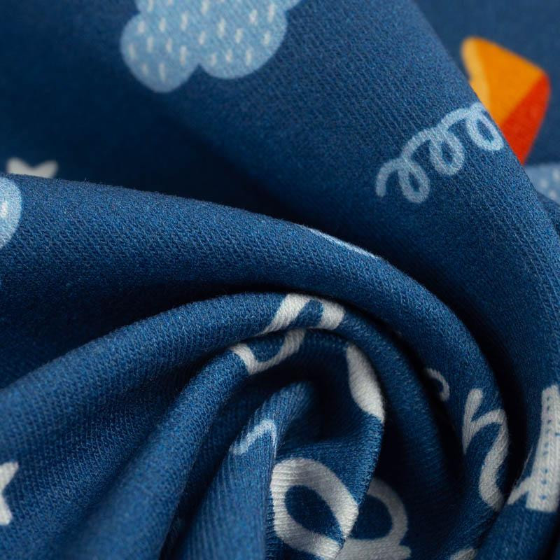 PLANES (ADVENTURE BEGINS) / dark blue (ADVENTURE BEGINS) - looped knit fabric