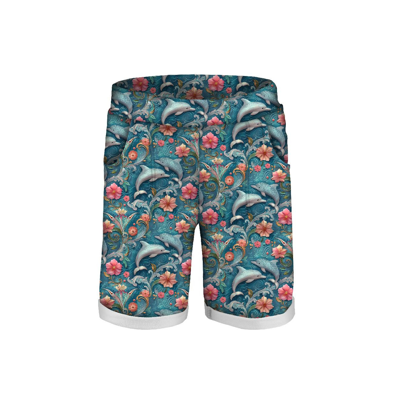 KID`S SHORTS (RIO) - SEA WORLD pat. 4 - looped knit fabric 