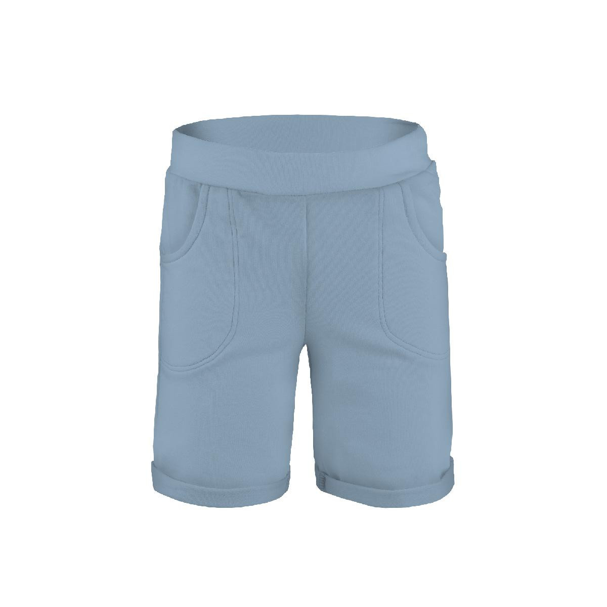 KID`S SHORTS (RIO) - B-06 SERENITY / blue - looped knit fabric 