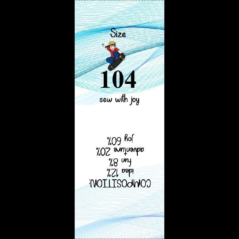 Boyish care tag "SKATER" EN - 9 pcs set / Choice of sizes