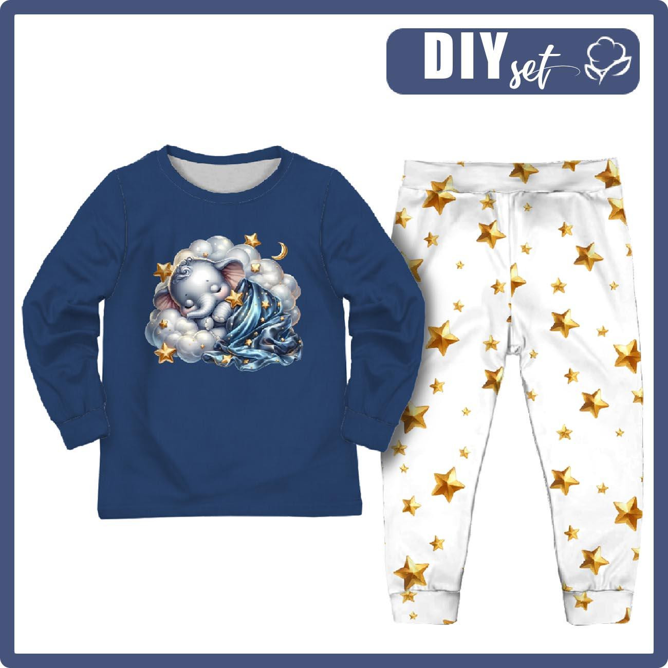 CHILDREN'S PAJAMAS " MIKI" - SLEEPING ELEPHANT - sewing set