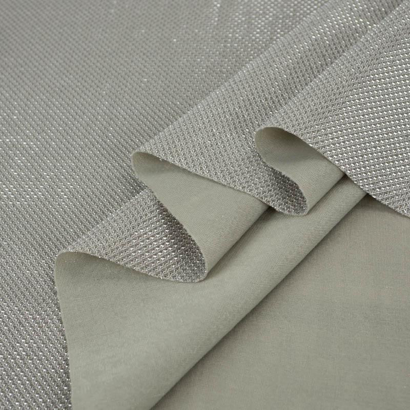 GREY - Knit fabric with lurex (honeycomb)