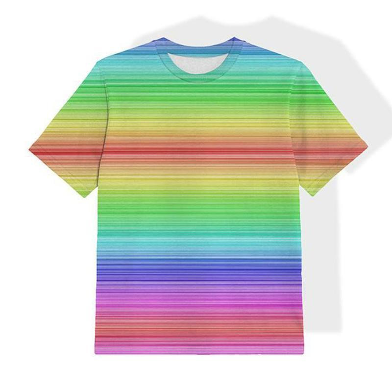 KID’S T-SHIRT (104/110) -  RAINBOW STRIPES pat.1 - single jersey 