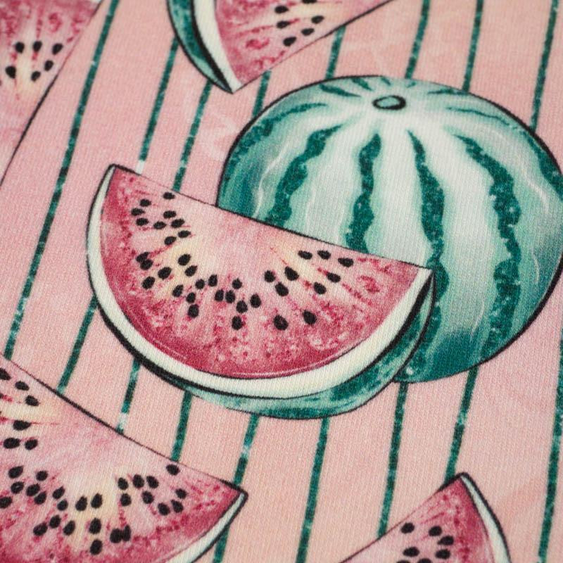 TROPICAL WATERMELONS - single jersey with elastane 