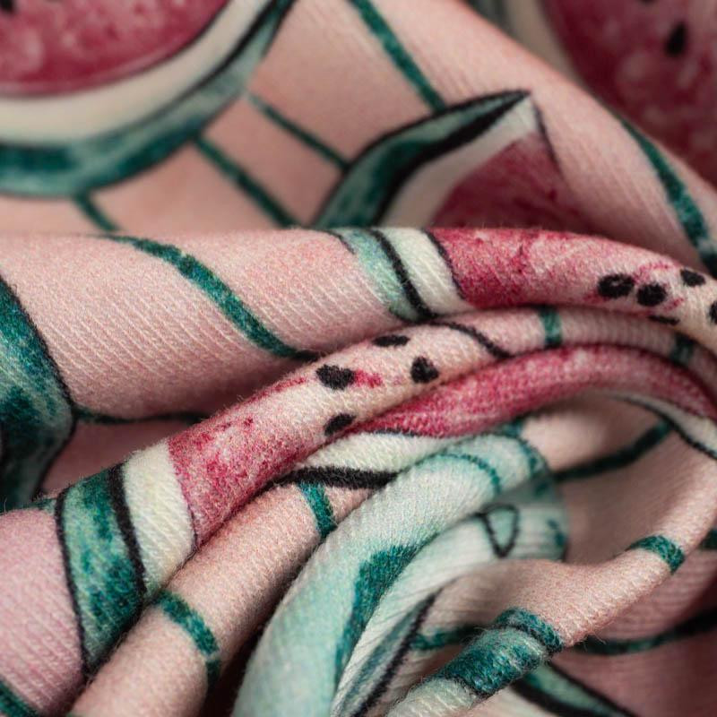 TROPICAL WATERMELONS - looped knit fabric