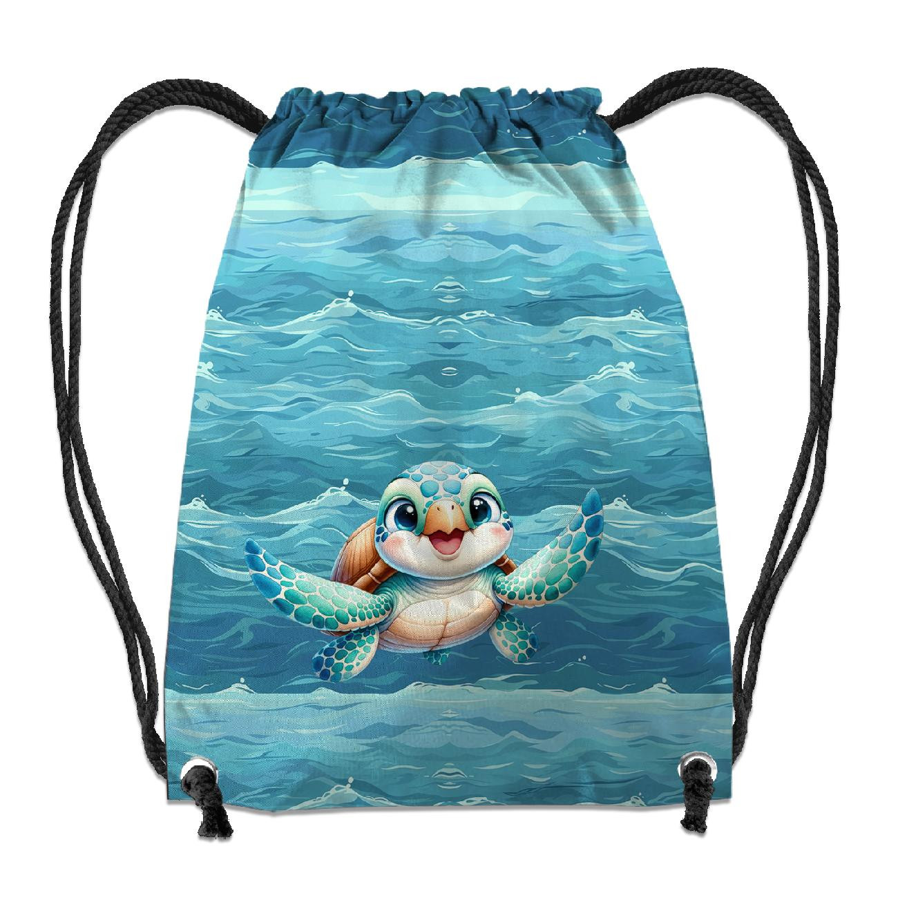 GYM BAG - TURTLE (SEA ANIMALS pat. 1) - sewing set